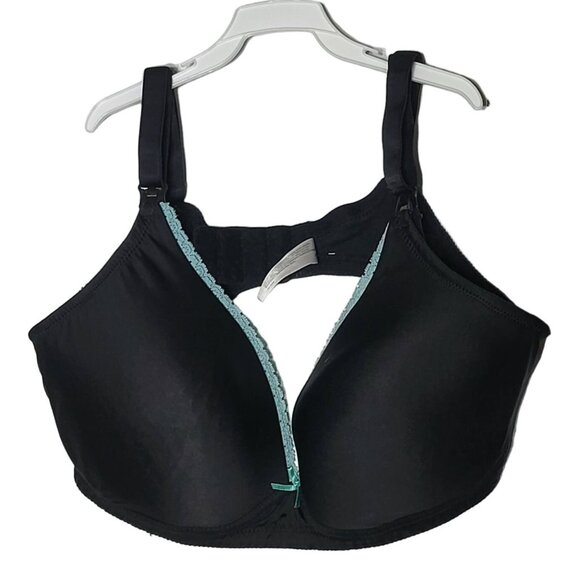 Black Nursing Bra with Adjustable Straps Size 38C Breastfeeding - Picture 1 of 9